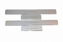 Накладки на пороги из нержавеющей стали 4шт. для Renault Fluence I Рестайлинг