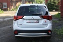 Защита заднего бампера d60 мм для Mitsubishi Outlander III Рестайлинг 2