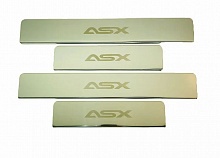 Накладки на пороги из нержавеющей стали 4шт. для Mitsubishi ASX I Рестайлинг 3