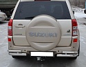 Защита заднего бампера угловая двойная d60/42 мм для Suzuki Grand Vitara III Рестайлинг 2