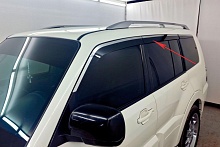 Дефлекторы окон 2D с хром накладками 6 шт. для Mitsubishi Pajero IV Рестайлинг 2