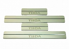 Накладки на пороги из нержавеющей стали 4шт. для Nissan Tiida II