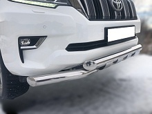 Защита переднего бампера G d76/60 мм для Toyota Land Cruiser Prado 150 Series Рестайлинг 2