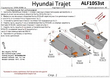 Защита картера и КПП (2 части) для Hyundai Trajet I