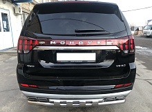 Защита заднего бампера с перемычками d60/42 мм для Kia Mohave I Рестайлинг 2