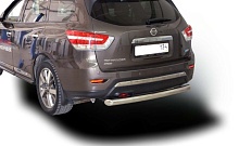 Защита заднего бампера d76 мм для Nissan Pathfinder IV