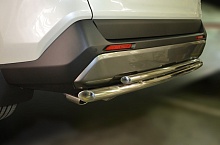Защита заднего бампера двойная d60/42 мм для Toyota RAV4 V (XA50)