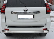 Защита заднего бампера с углами d76 мм для Toyota Land Cruiser Prado 150 Series Рестайлинг 2