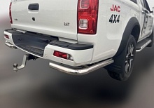 Защита заднего бампера угловая d76 мм для JAC T8 PRO