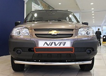 Зимняя заглушка радиатора к съемной сетке (3 части) для Chevrolet Niva I Рестайлинг