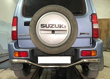 Защита заднего бампера волна d60 мм для Suzuki Jimny III Рестайлинг 2