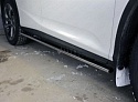 Пороги овальные с проступью 75х42 мм для Lexus RX IV Рестайлинг