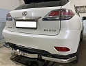 Защита заднего бампера угловая d60 мм для Lexus RX III Рестайлинг