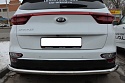 Защита заднего бампера угловая большая d60 мм для Kia Sportage IV Рестайлинг