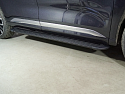 Пороги алюминиевые "Slim Line Black" 1920 мм для EXEED VX I Рестайлинг