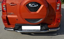 Защита заднего бампера угловая большая d60 мм для Chery Tiggo 3 I