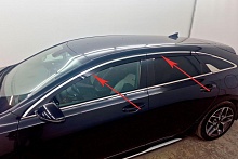 Дефлекторы окон 2D с хром накладками 6 шт. для Kia Proceed I Рестайлинг