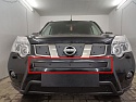 Зимняя заглушка радиатора на стяжке середина для Nissan X-Trail II Рестайлинг