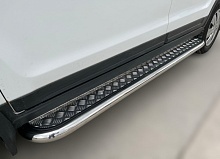 Пороги с накладным листом d53 мм для Lifan Myway