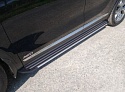 Пороги алюминиевые "Slim Line Silver" 1820 мм для Kia Sorento III Prime Рестайлинг