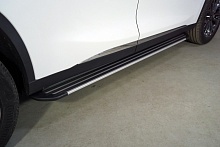 Пороги алюминиевые "Slim Line Silver" 1820 мм для EXEED TXL I Рестайлинг 1