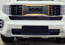 Зимняя заглушка радиатора к съемной сетке верх 4 части для Kia Mohave I Рестайлинг 2