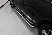 Пороги с площадкой 75х42 мм для Changan CS75 I Рестайлинг