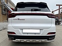 Защита заднего бампера двойная с перемычками d60/42 мм для Chery Tiggo 7 Pro Max