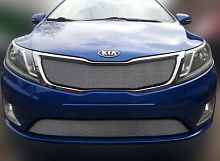 Комплект сеток chrome верх (Премиум) и низ для Kia Rio III