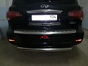Защита заднего бампера d76 мм для Infiniti QX56 II