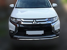 Защита переднего бампера d60 мм для Mitsubishi Outlander III Рестайлинг 2