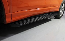 Пороги алюминиевые "Slim Line Black" 1780 мм для Audi Q3 II (F3)