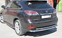 Защита заднего бампера двойная d60/42 мм для Lexus RX III