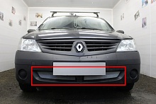 Защитная сетка радиатора низ для Renault Logan I