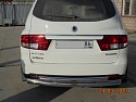 Защита заднего бампера двойная d76/60 мм для SsangYong Kyron I Рестайлинг