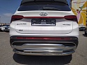 Защита заднего бампера двойная d60/42 мм для Hyundai Santa Fe IV Рестайлинг