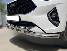 Защита переднего бампера с перемычками и подгибами d60/42 мм для Haval F7x I
