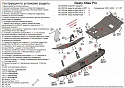 Комплект защиты (картер, КПП, топливный бак и редуктор) 4 части для Geely Atlas Pro