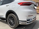 Защита заднего бампера угловая большая двойная d60/42 мм для Haval F7x I