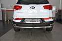 Защита заднего бампера угловая большая двойная d60/42 мм для Kia Sportage III