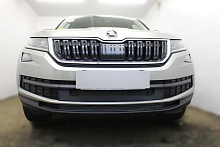 Комплект сеток black верх и низ 2 части с парктроником для Skoda Kodiaq I