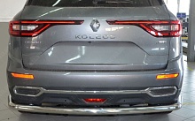Защита заднего бампера угловая большая d60 мм для Renault Koleos II