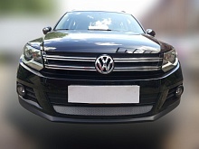Комплект сеток chrome верх 4 части верх и низ для Volkswagen Tiguan I Рестайлинг