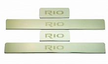 Накладки на пороги из нержавеющей стали 4шт. для Kia Rio IV Рестайлинг