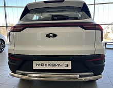 Защита заднего бампера двойная d60/42 мм для Москвич 3 I