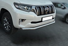 Защита переднего бампера d76 мм для Toyota Land Cruiser Prado 150 Series Рестайлинг 2