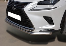 Защита переднего бампера двойная d60/42 мм для Lexus NX I Рестайлинг