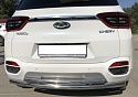 Защита заднего бампера двойная d60/42 мм для Chery Tiggo 4 I