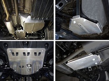 Защиты комплект (картер и КПП, бак, задний редуктор) для Hyundai Tucson III Рестайлинг