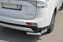 Защита заднего бампера двойная угловая d60/42 мм для Mitsubishi Outlander III Рестайлинг